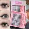 Pestañas postizas de comercio exterior transfronterizo, juego de pegamento Xiaopibao, completas y espesas, tridimensionales, profundas, ojos grandes, artículo popular de venta caliente