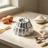 Aleación de Aluminio Doble Capa Molde de Flor Pequeña Molde para Pastel de Crisantemo Pequeño Molde para Pudín Molde Pequeño para Pastel Molde para Hornear en Casa