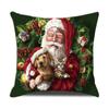 Cojín Navideño Europeo de Amazon Creativo para el Hogar Lino Felpa Corta Funda de Cojín para Cama Mesita de Noche Sofá Venta al por Mayor