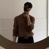 Suéter Polo Masculino Estilo Old Money, Gola Reversível, Tricô Listrado de Manga Longa de Alta Qualidade para Negócios, Outono e Inverno, Atacado de Fábrica Transfronteiriço