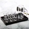 Venta al por mayor de fábrica vaso de bala de vidrio copa pequeña transparente copa de vino extranjera copa de un trago copa de vino blanco wonton copa para licores