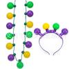 Colar de bola colorida de carnaval direto da fábrica da Lester, com cabeça de bola e 13 luzes LED