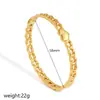 Hebilla de Herradura en Forma de U de Acero Inoxidable Pulsera Hidráulica para Mujer, Moda Transfronteriza Joyería de Oro de 18 Quilates, Pulsera Elegante de Diseño Personalizado