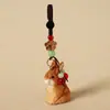Llavero Colgante de Conejo Tallado en Madera Maciza Hecho a Mano Colgante Lindo para Mochila de Pareja Adornos de Regalo Exquisitos