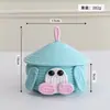 Cesta de Armazenamento Trançada com Corda de Algodão Color-blocking Cogumelo Criativo com Tampa Cesta de Armazenamento de Lanches para Mesa de Trabalho Cesta Organizadora de Utensílios Domésticos