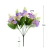 Pintura al óleo Luwei ramo de simulación flor de hortensia pequeña decoración del hogar escena de making de coronas diseño de escena decoración de centro comercial