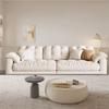 Nuevo Sofá de Tela Estilo Crema Minimalista de Lujo Ligero para Sala de Estar, Apartamento Pequeño, Hogar Moderno Simple, Sofá Nube de Fila Recta