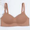 Cross-border Novo Comércio Exterior Tamanho Grande Cor Sólida Brilhante Roupa Interior Feminina Sem Aro Sutiã Confortável Respirável Sutiã Sexy