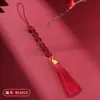 Al por mayor Natural Alto Contenido Cinabrio Púrpura Arena Dorada Caballo del Zodiaco Moneda de los Cinco Emperadores Colgante para Cadena de Teléfono Llavero Accesorio para Bolso