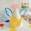 Chapéu de Aniversário de Tecido Feltro Desenho Animado Chapéu de Aniversário de Feltro para Adultos Suprimentos para Festa Infantil Chapéu Decorativo