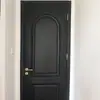 Puerta de madera negra vintage, puerta de dormitorio estilo italiano, puerta de casa, puerta de madera maciza lacada compuesta con moldura, puerta de sala de cocina de mediados de siglo