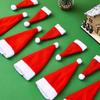Decorações de Natal mini chapéu de Natal tampa de garrafa de vinho de Natal chapéu flanela chapéu pequeno faca e garfo capa