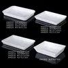 Platos Fríos, Platos Estofados, Platos Melamínicos para Exhibición de Comida, Charolas Rectangulares de Plástico para Brochetas Comerciales