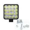 Luz LED de Trabajo para Coche Mini Cuadrada 16 Luces 48W Luz Auxiliar de Conducción Faro Modificado Foco Cabeza