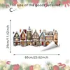 Nuevas Pegatinas Electrostáticas de Pueblo Navideño de Invierno 2026 para Paredes de Cocina y Decoración de Ventanas, Pegatinas Navideñas sin Adhesivo y Removibles