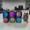Nuevo Modelo Fábrica Molde Privado Doble 3 Pulgadas Gz-320 Altavoz Bluetooth Portátil de Plástico con Iluminación RGB para Uso en Exteriores