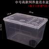 Caja de alimentación para reptiles, caja para mascotas trepadoras, suministros de hibernación, rana cornuda, gusano de seda, ciempiés bebé, caracol shougong, araña, tanque para tortugas vivas.