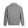 Marca de moda europea y americana Vibe Casual Color Puro Cuello Alto Prendas de Punto Chaqueta Primavera y Otoño para Hombre Cremallera de Doble Extremo Cárdigan de Punto