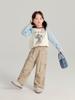 Pantalones de Primavera 2025 para Niños Ropa para Niñas Petos Combinan con Todo Estilo Occidental Pantalones Holgados para Exteriores para Niños Pantalones Paraguas