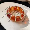 Pulseiras Retro Europeias e Americanas Transfronteiriças de Resina Manchadada, Pulseiras Simples e Modernas para Mulheres, Acessórios de Mão Versáteis com Design de Nicho