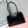 Bolso tipo concha francés estilo Old Money de Miu para Primavera y Verano, de nicho, piel genuina, de hombro cruzado, bandolera, para ropa de trabajo, bolso bowling