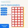 Papel de etiqueta adesiva Grande etiqueta de treliça Colagem Experimento químico Consumíveis Simples e prático Papel de marcação pronto para uso