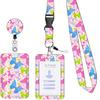 Lanyard negro de poliéster impreso con mariposa de epoxi, hebilla de fácil extracción, fácil de tirar, para identificación de teléfono móvil, mariposa con cubierta deslizante de empuje, tarjetero