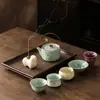 Museo del Palacio Cultural y Creativo Patrimonio Cultural Inmaterial Kintsugi Cinco Grandes Hornos Juego de Té Gama Alta Regalo de Cumpleaños para Ancianos Maestro Personalización de Regalos
