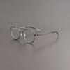 9745 Gafas Linde Sin Tornillos Estilo Novio Personalizado Doble Puente Montura Piloto Titanio Puro Ultraligero Montura de Gafas Ligera