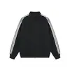 Chaqueta Americana a Rayas con Cuello Alto para Hombre Primavera y Otoño Marca de Moda Color de Contraste Tres Rayas Sudadera Deportiva Cárdigan Pareja