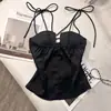 Exquisito Top de Tubo con Cordones para Mujer, Adecuado tanto para Ropa Interior como Exterior, Chaleco Ceñidor de Cintura, Elegante y Ajustado