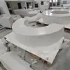Banca circular de hormigón translúcido, asiento de descanso artístico para patios de centros comerciales, asiento único de cemento luminoso