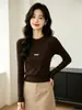 Nuevo Diseño de Otoño Temprano Top de Punto Falso de Dos Piezas para Mujer 2026 Estilo Coreano Adelgazante Versátil Top de Gama Alta