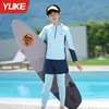 Traje de baño para niños para niños 2026 Nuevo modelo para niños mayores y adolescentes, Traje de baño de dos piezas de secado rápido, Conjunto profesional con protección solar para el verano