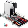 Caja de Cápsulas de Café de Vidrio de Gama Alta, Estante de Almacenamiento Multifuncional y Conveniente para Uso Doméstico, Cajón para Cápsulas Nespresso