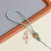 Novo Cordão com Pingente de Nó Concêntrico Estilo Chinês Pingente de Jade Peça de Mão Corda Corrente para Celular Corda Perdida Mão Corda Atacado