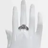 Joyería Elegante de Venta Caliente Transfronteriza Anillo de Plata S925 Chapado en Platino con Moissanita Estilo Hip-Hop Lujo Tendencia Accesorio para la Mano