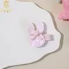 Presilha de Cabelo com Lantejoulas em Forma de Laço de Coelho Doce Estilo Coreano para Meninas, Presilha para Franja Lateral Não Danifica, Ornamento de Cabelo