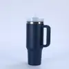 Termo de acero inoxidable 304 de Amazon, doble vacío, con asa para hielo, portátil, 40 oz, para coche, con pajita