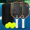 Raquete de pickleball em fibra de carbono T700 com acabamento fosco texturizado, conjunto completo profissional de pickleball