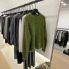 Suéter Verde de Alta Qualidade Estilo Coreano Preguiçoso para Mulheres no Outono e Inverno, Engrossado e Macio, Adequado para Usar no Inverno, Relaxado e Solto, Muito Bonito