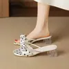 Sandalias Casuales Cómodas Populares Slip-On 2026 Verano Nuevo Estilo Coreano Lazo Dulce Tacón Grueso Sandalias Elegantes para Mujer