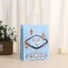 Bolsa de Papel Kraft con Estampado de Festival Bolsa de Mano para Empaque de Dulces de Fiesta Tridimensional Bolsa de Empaque para Compras en Centro Comercial al por Mayor