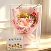 Novo buquê de tulipas de crochê feito à mão, boneca de crochê criativa, flores artificiais, presente para o Dia dos Professores para professoras