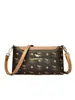 Bolso de Moda para Mujer Bolso Cruzado Retro 2025 Nuevo Bolso para Madre de Mediana Edad Cuero Suave Bolso de Hombro Estampado Bolso Multicapa