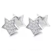 Pendientes de Diamante Estrella de Doble Capa para Mujer Nuevo Estilo Diseño Personalidad Sentido de Diseño Pendientes Simples Versátiles Pendientes de Moda Elegantes para Mujer
