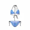 3 Colores Estilo Coreano Modelo Nuevo para Niñas, Bikini Sexy de Cuadros Estilo Japonés de Pecho Pequeño de Dos Piezas, Bikini Retro para Vacaciones en la Playa