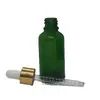 Frasco de Óleo Essencial Verde de 10ml do Fabricante Frasco de Vidro Mistura de Essência Sub-frasco Conta-gotas de Líquido Original Frasco com Cabeça de Borracha