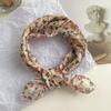 Pañuelo Floral Cuadrado Pequeño Sin Olor Estilo Coreano Pañuelo de Seda Versátil Pañuelo de Sol para Verano Toalla de Playa Camisa Linda a Juego