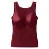 Chaleco cálido ajustado de satén y malla con cuello en V, copas fijas, sin aros, push-up y soporte, adecuado para usar como prenda exterior